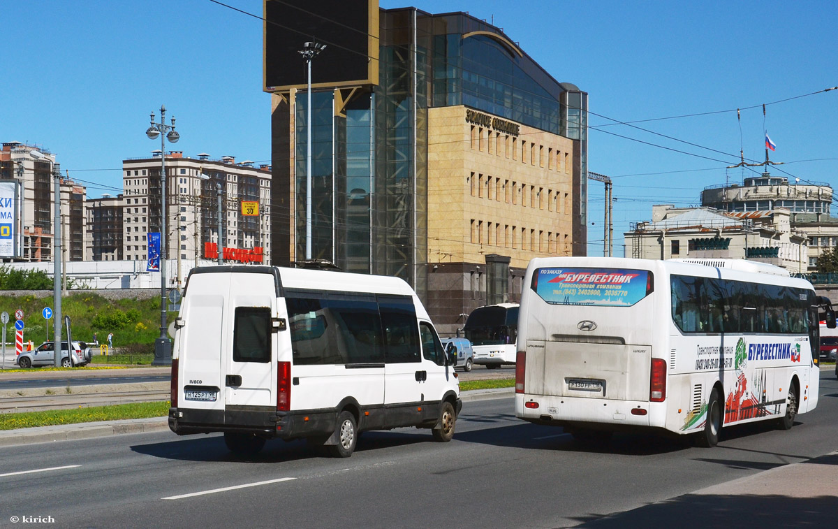 Санкт-Петербург, IVECO Daily 35C13 № Н 125 РТ 98; Татарстан, Hyundai Universe Space Luxury № Р 130 РР 116