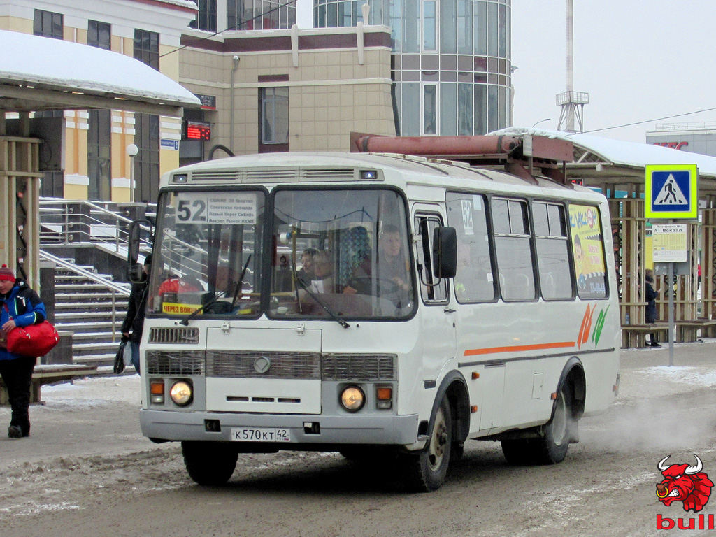 Кемеровская область - Кузбасс, ПАЗ-32054 № К 570 КТ 42