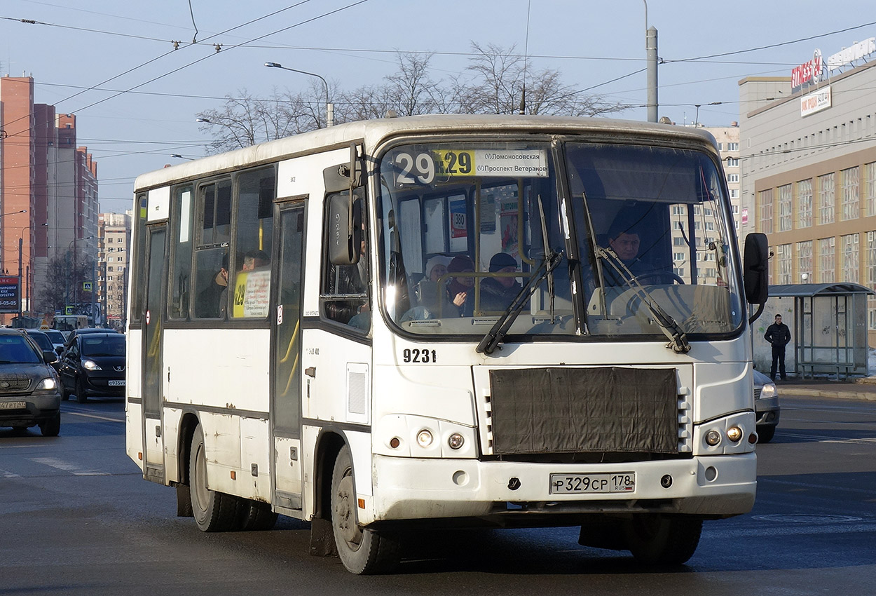 Санкт-Петербург, ПАЗ-320402-05 № 9231