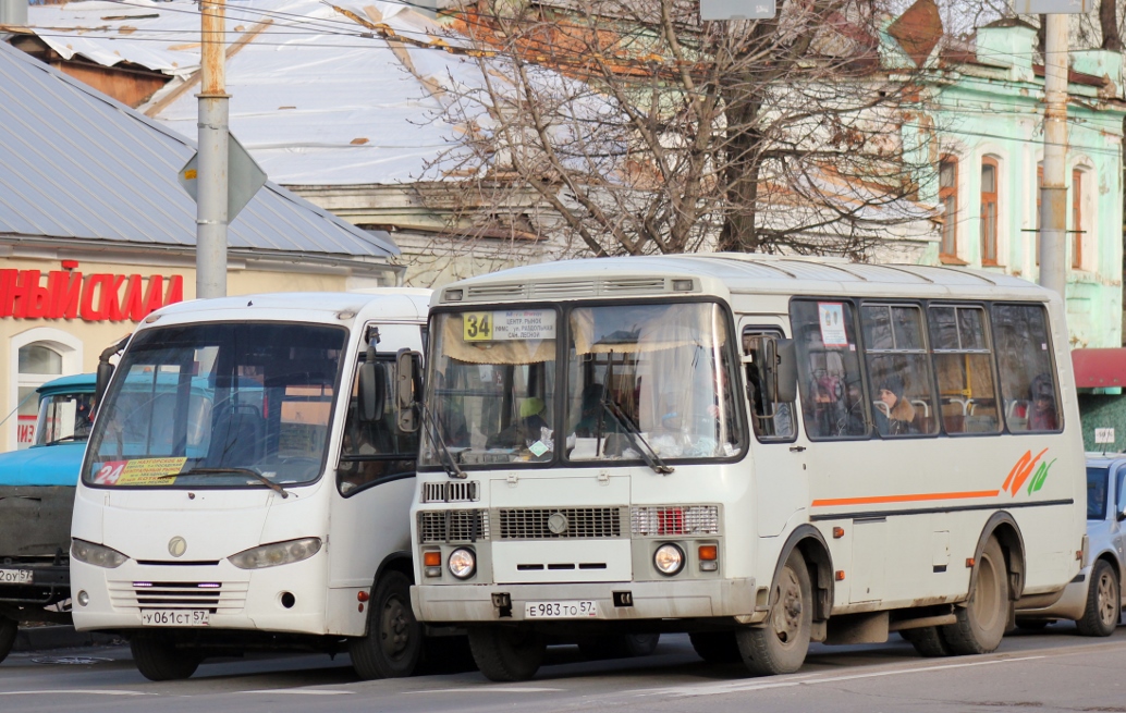 Орловская область, Real № У 061 СТ 57; Орловская область, ПАЗ-32054 № Е 983 ТО 57