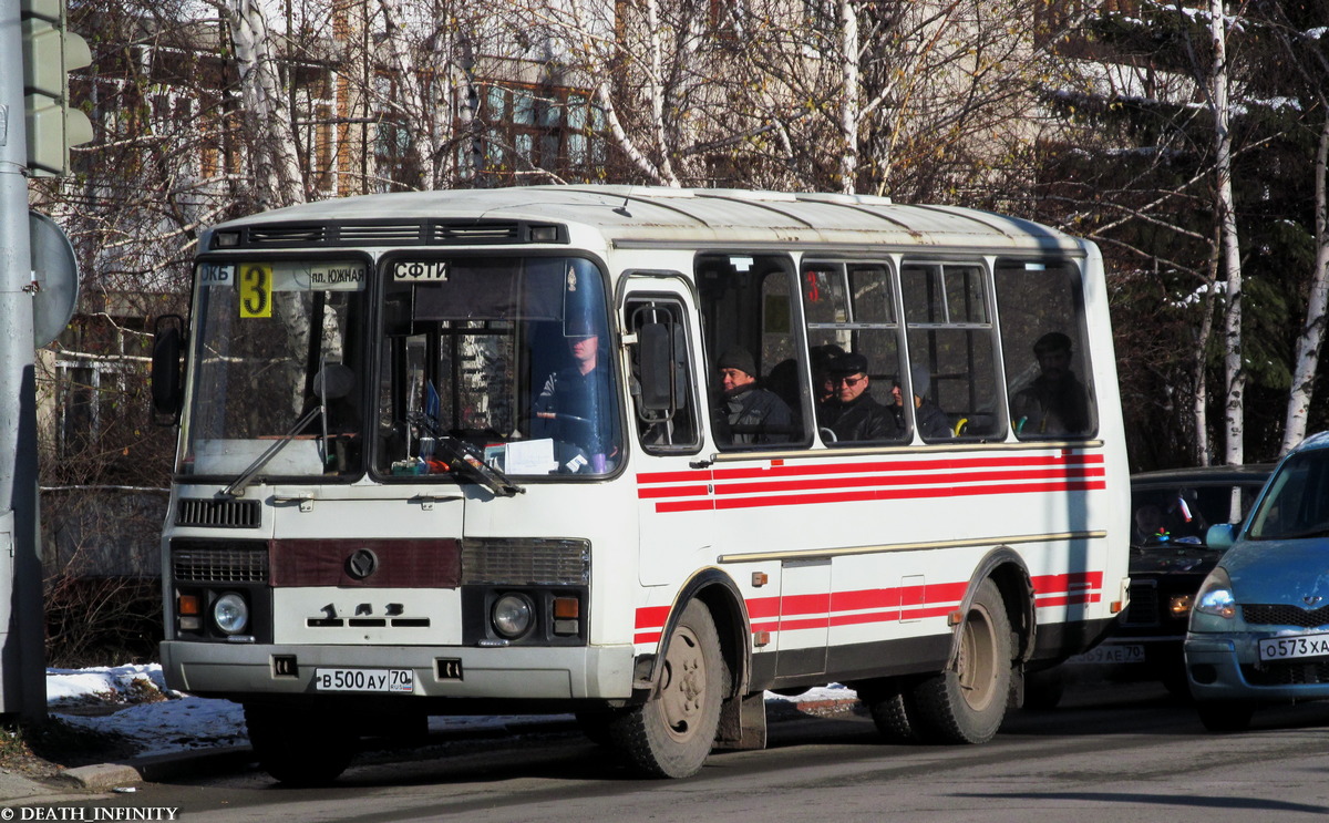 Oblast Tomsk, PAZ-32051-110 Nr. В 500 АУ 70