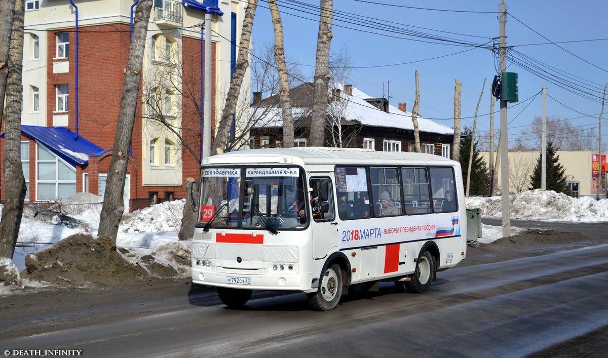 Томская область, ПАЗ-32054 № Е 792 СХ 70