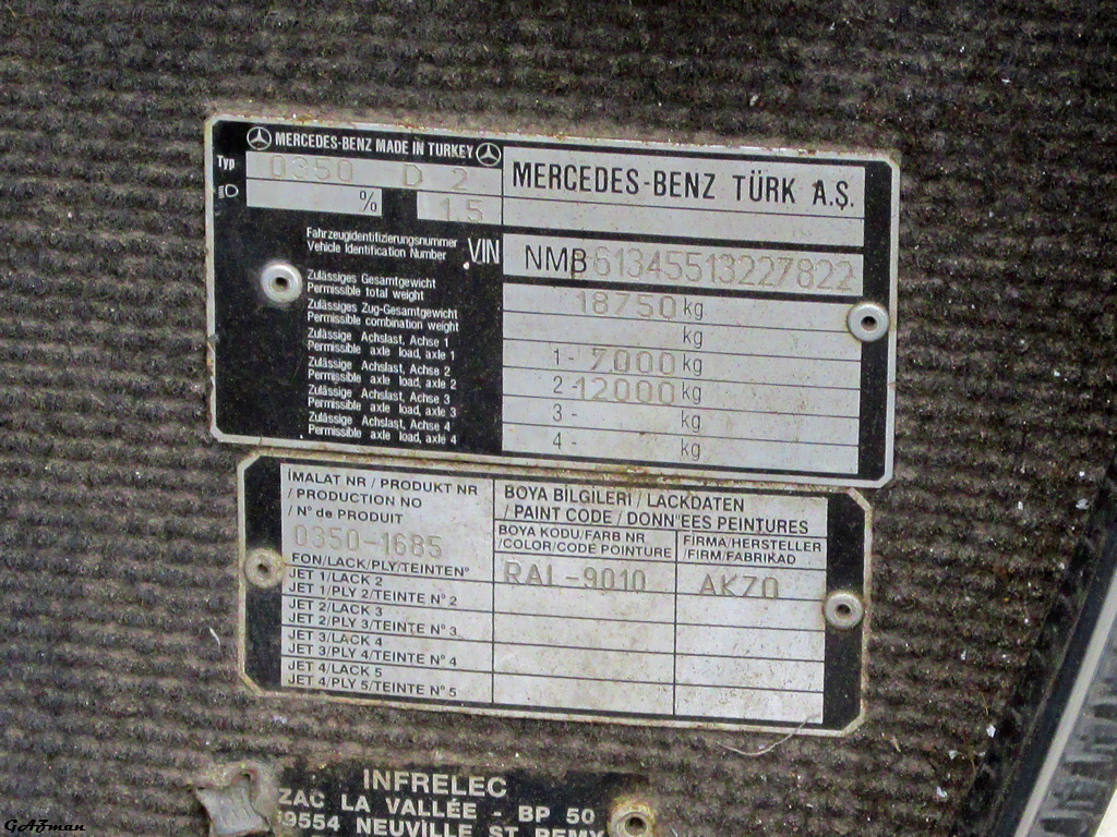 Obwód dniepropetrowski, Mercedes-Benz O350-15RHD Tourismo Nr AE 8944 CB