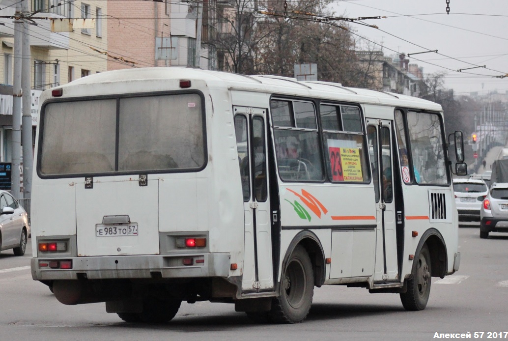 Орловская область, ПАЗ-32054 № Е 983 ТО 57