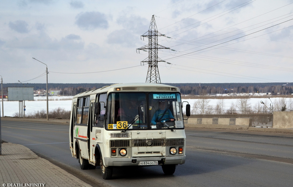 Томская область, ПАЗ-32054 № Е 834 ОО 70