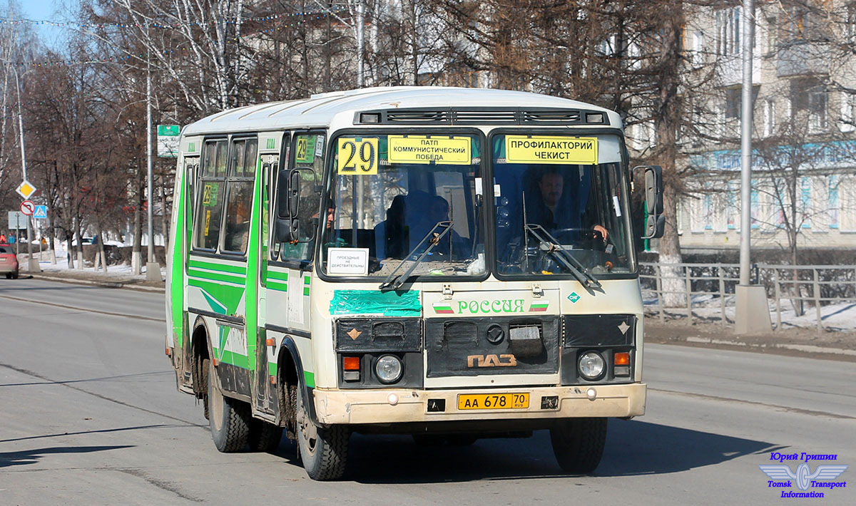 Томская область, ПАЗ-32054 № АА 678 70