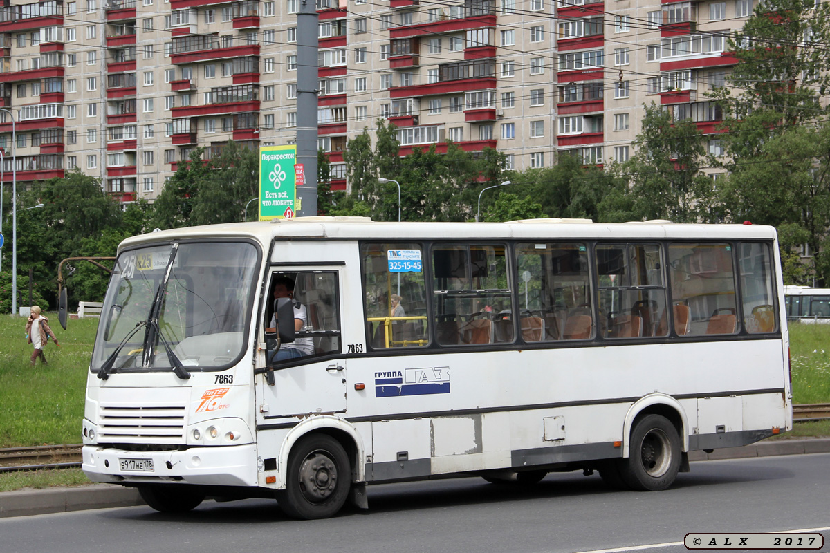 Санкт-Петербург, ПАЗ-320412-05 № 7863