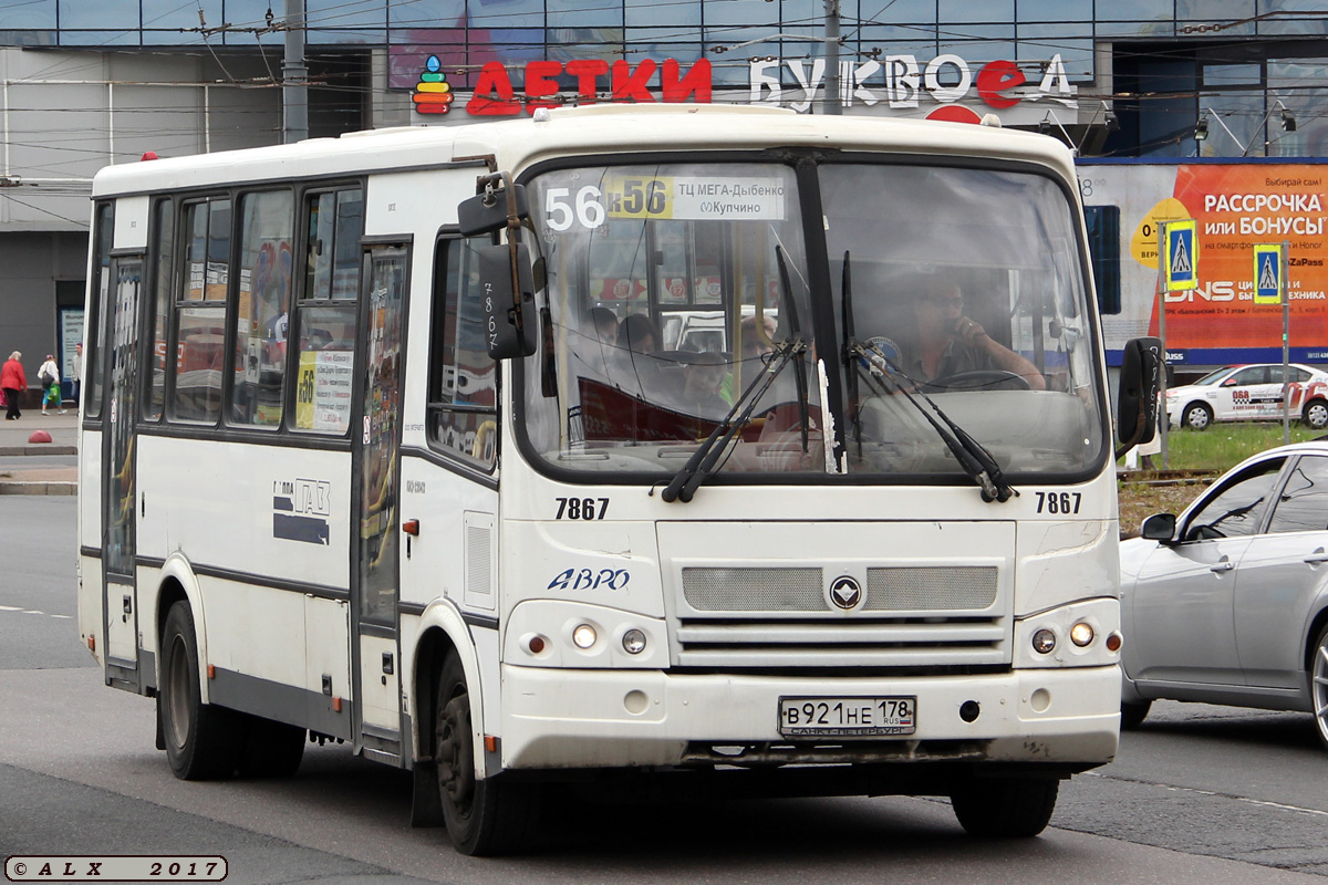 Санкт-Петербург, ПАЗ-320412-05 № 7867