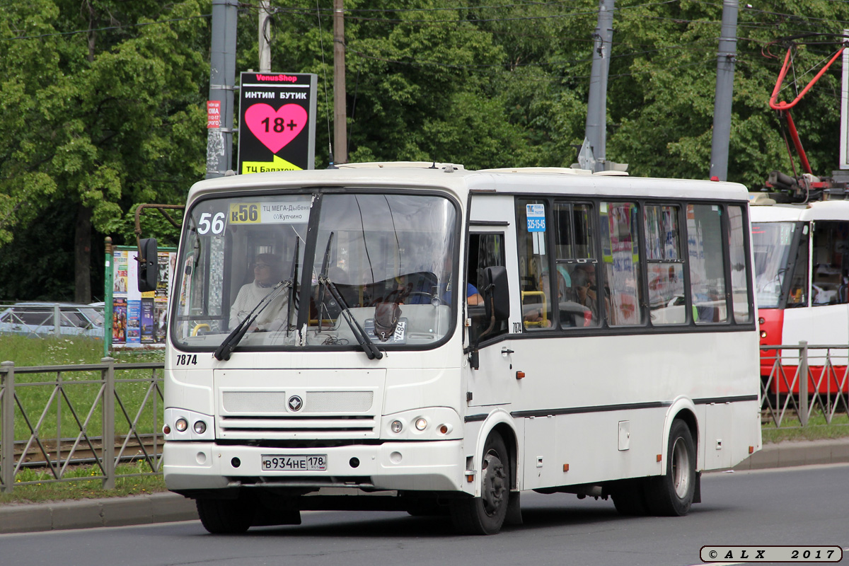 Санкт-Петербург, ПАЗ-320412-05 № 7874