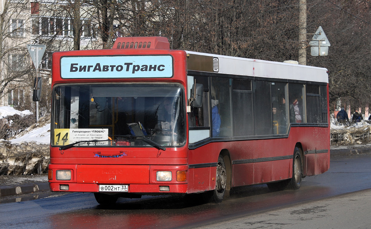 Владимирская область, MAN A10 NL262 № В 002 НТ 33