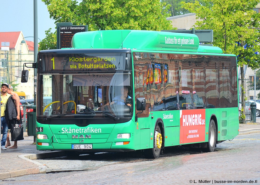 Швеция, MAN A21 Lion's City NL313 CNG № 326