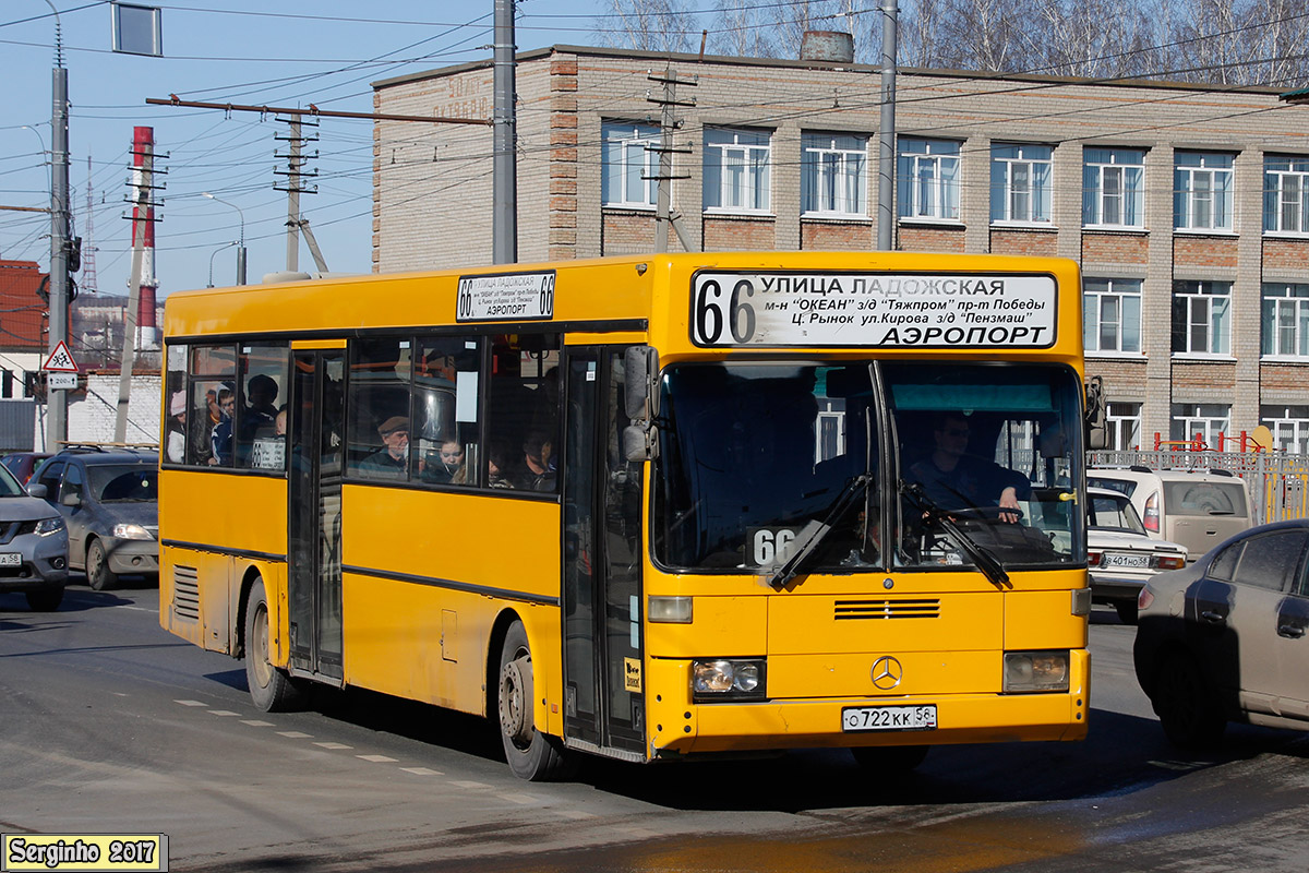 Пензенская область, Mercedes-Benz O405 № О 722 КК 58