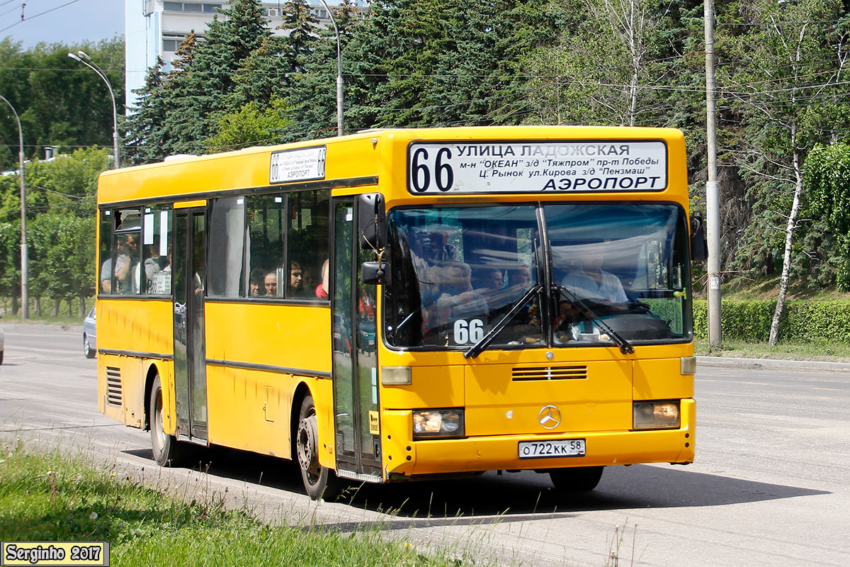 Пензенская область, Mercedes-Benz O405 № О 722 КК 58