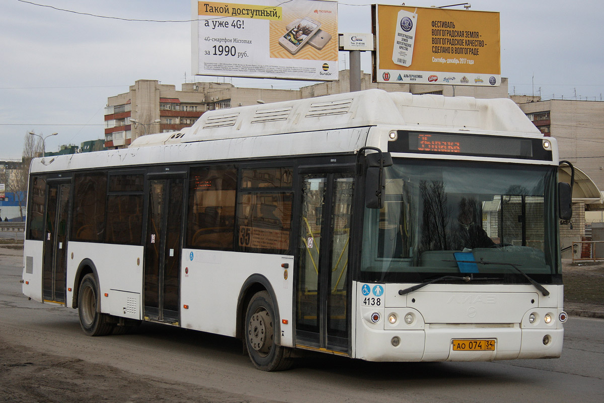 Волгоградская область, ЛиАЗ-5292.67 (CNG) № 4138