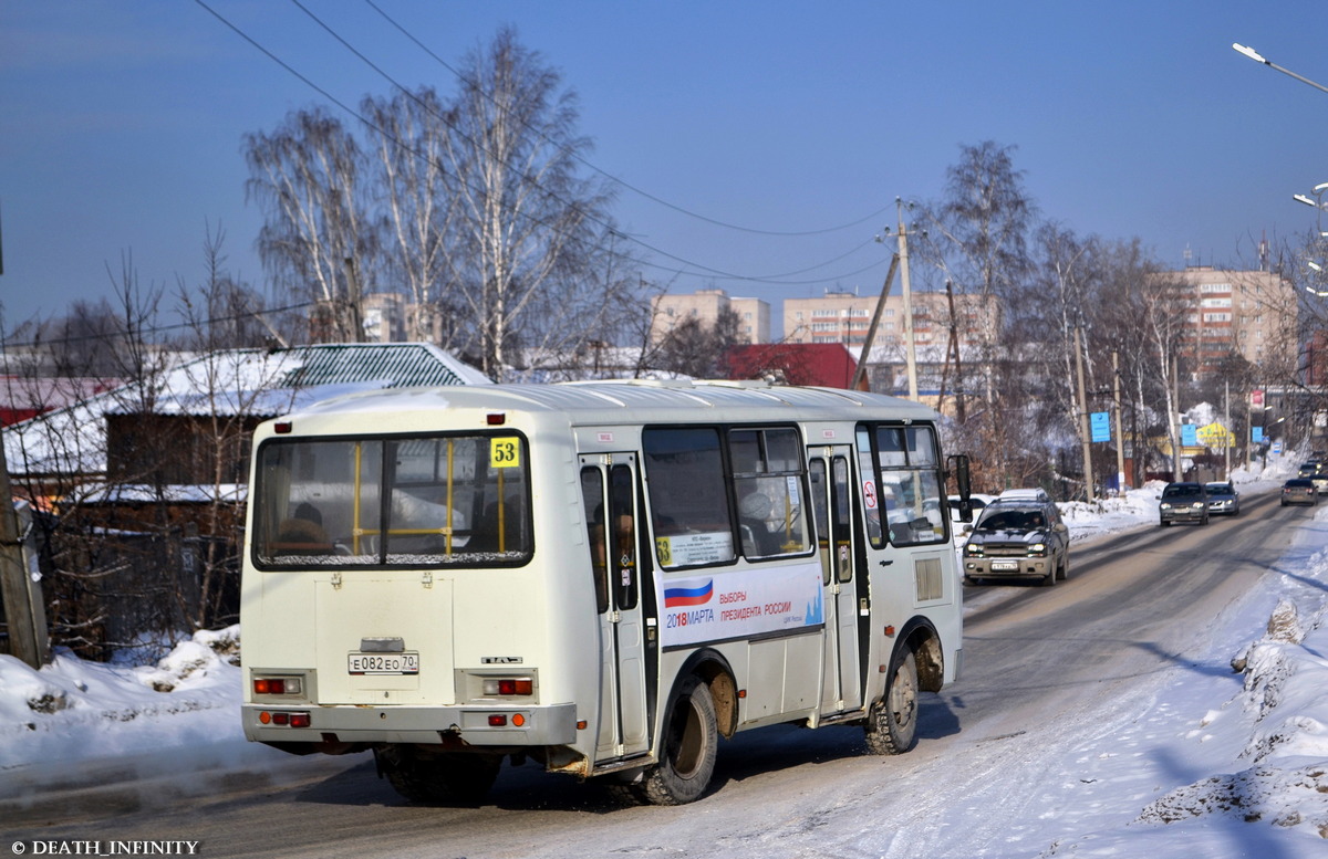 Томская область, ПАЗ-32054 № Е 082 ЕО 70