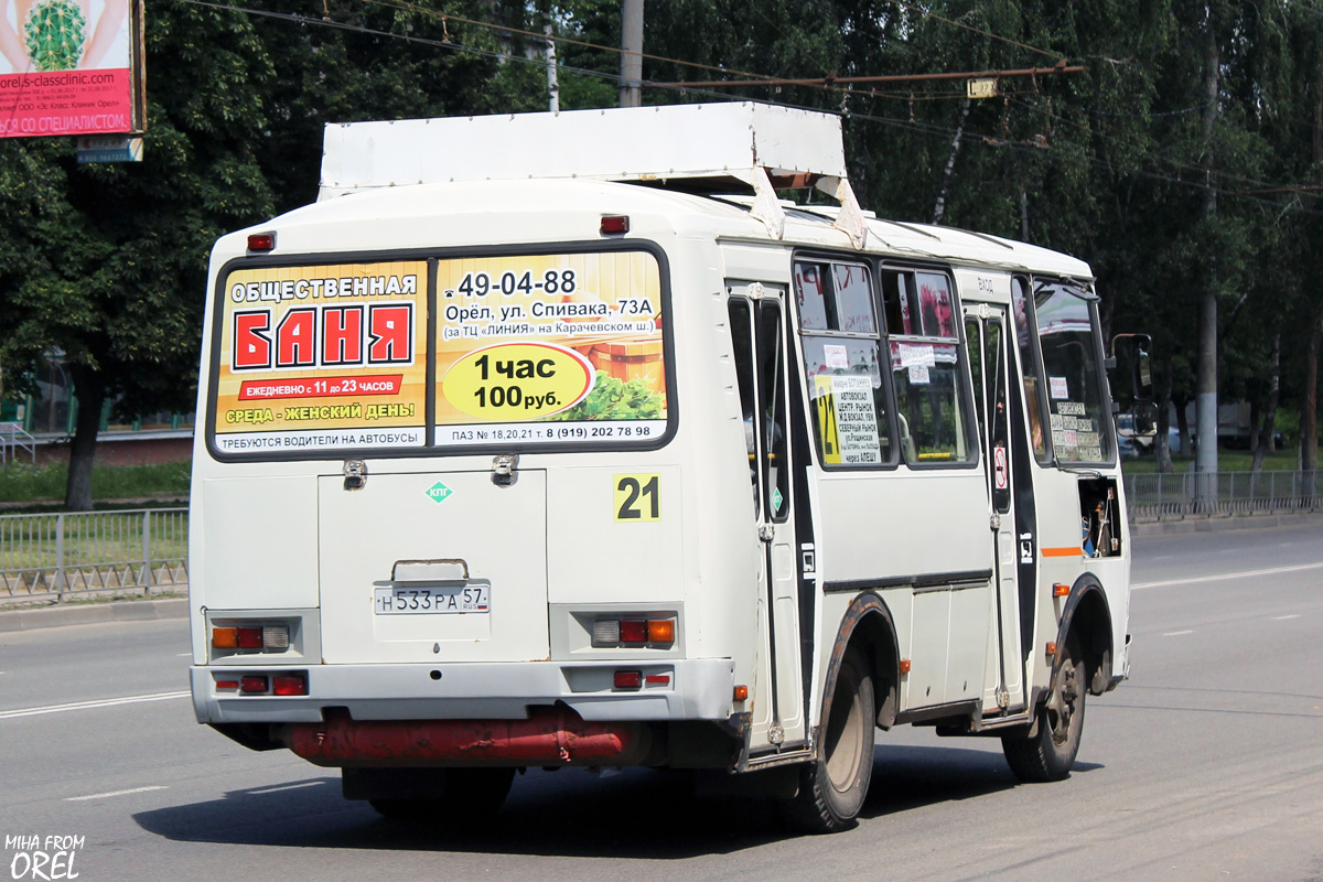 Oryol region, PAZ-32054 # Н 533 РА 57