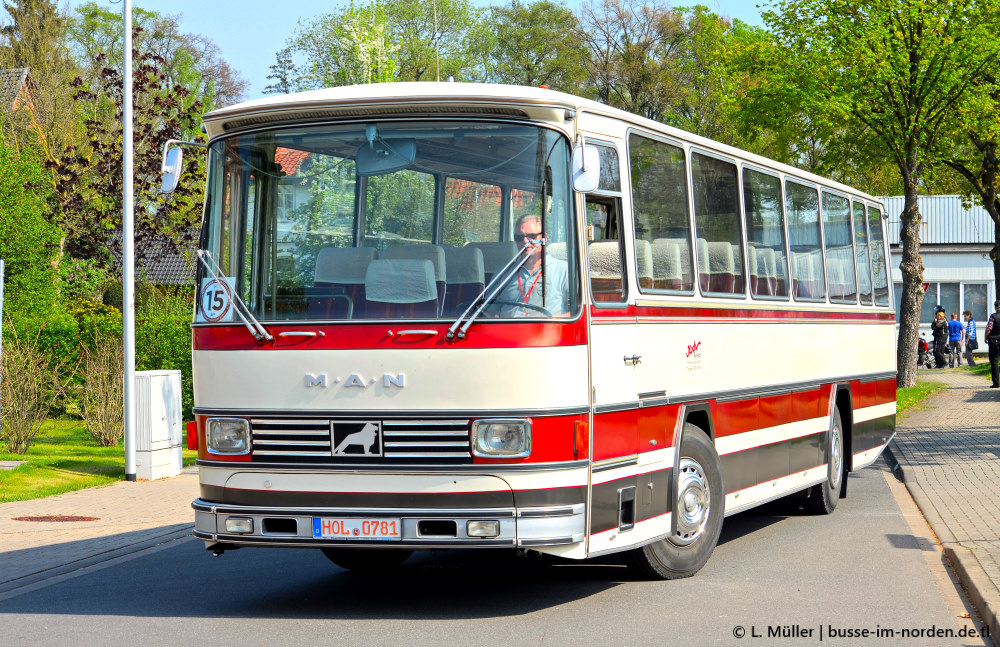 Нижняя Саксония, Büssing № HOL 0781; Нижняя Саксония — 1. Europatreffen historischer Omnibusse 21.04.2018 Einbeck PS.Speicher