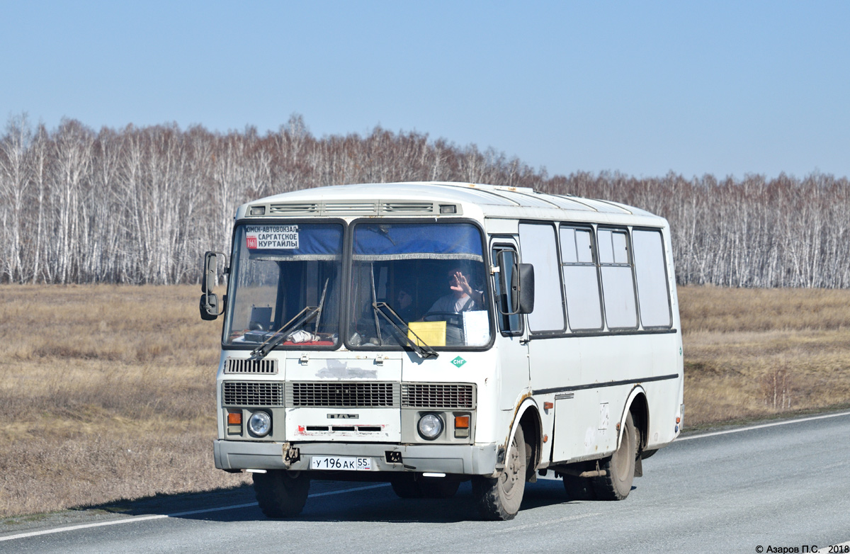 Омская область, ПАЗ-32053 № У 196 АК 55