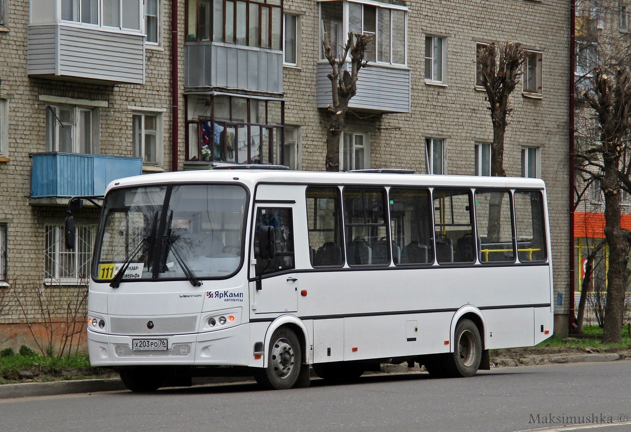 Obwód jarosławski, PAZ-320414-04 "Vektor" (1-2) Nr Х 203 РО 76