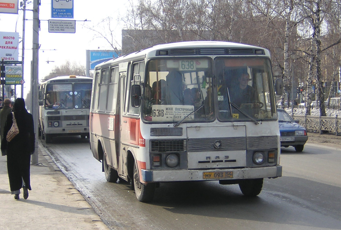Novosibirsk region, PAZ-3205 (00) Nr. 9233; Novosibirsk region, PAZ-32054 Nr. КВ 256 54