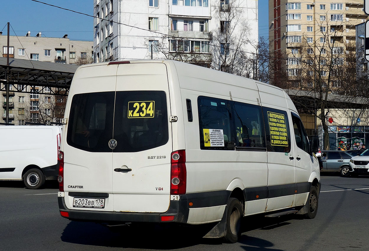 Санкт-Петербург, БТД-2219 (Volkswagen Crafter) № В 203 ВВ 178