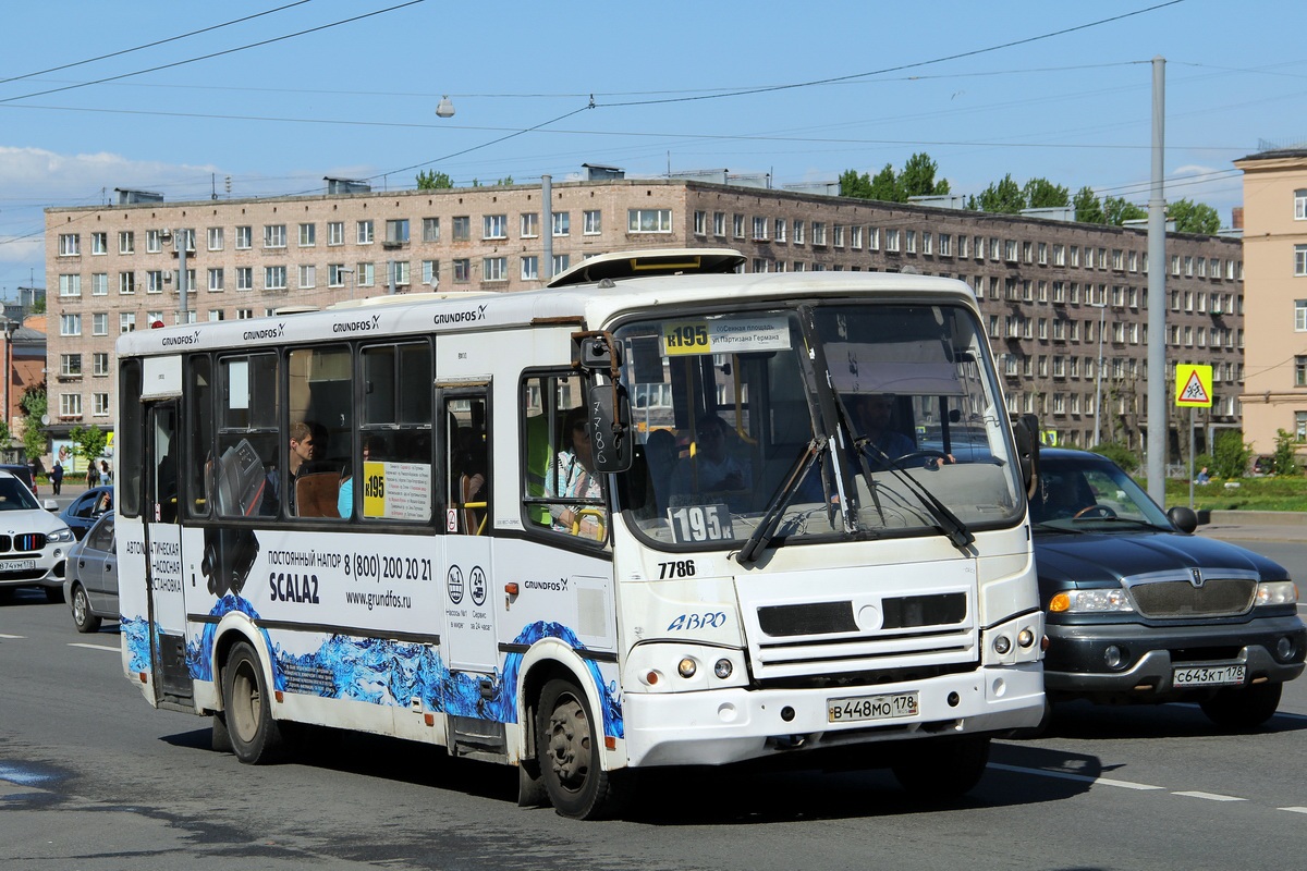 Санкт-Петербург, ПАЗ-320412-05 № 7786