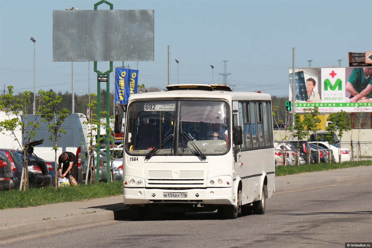 Санкт-Петербург, ПАЗ-320412-05 № 7564