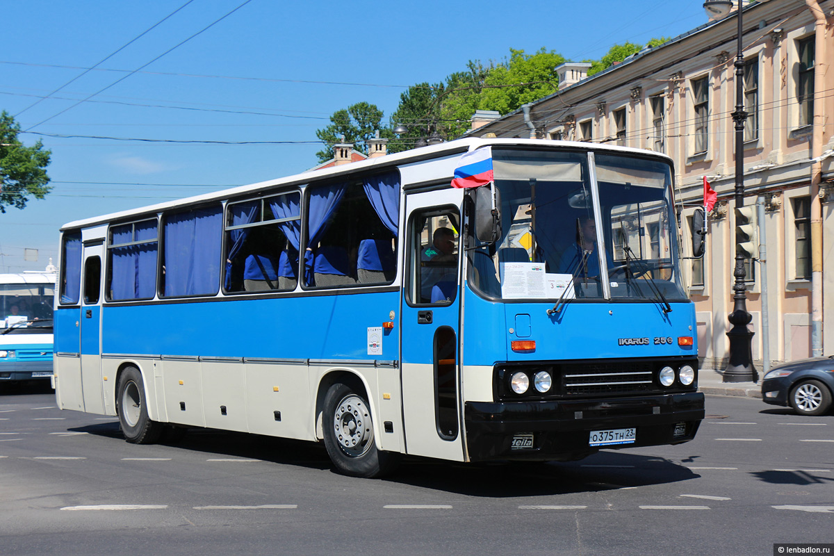 Obwód rostowski, Ikarus 256.21H Nr О 375 ТН 23; Sankt Petersburg — IV St.Petersburg Retro Transport Parade, May 26, 2018