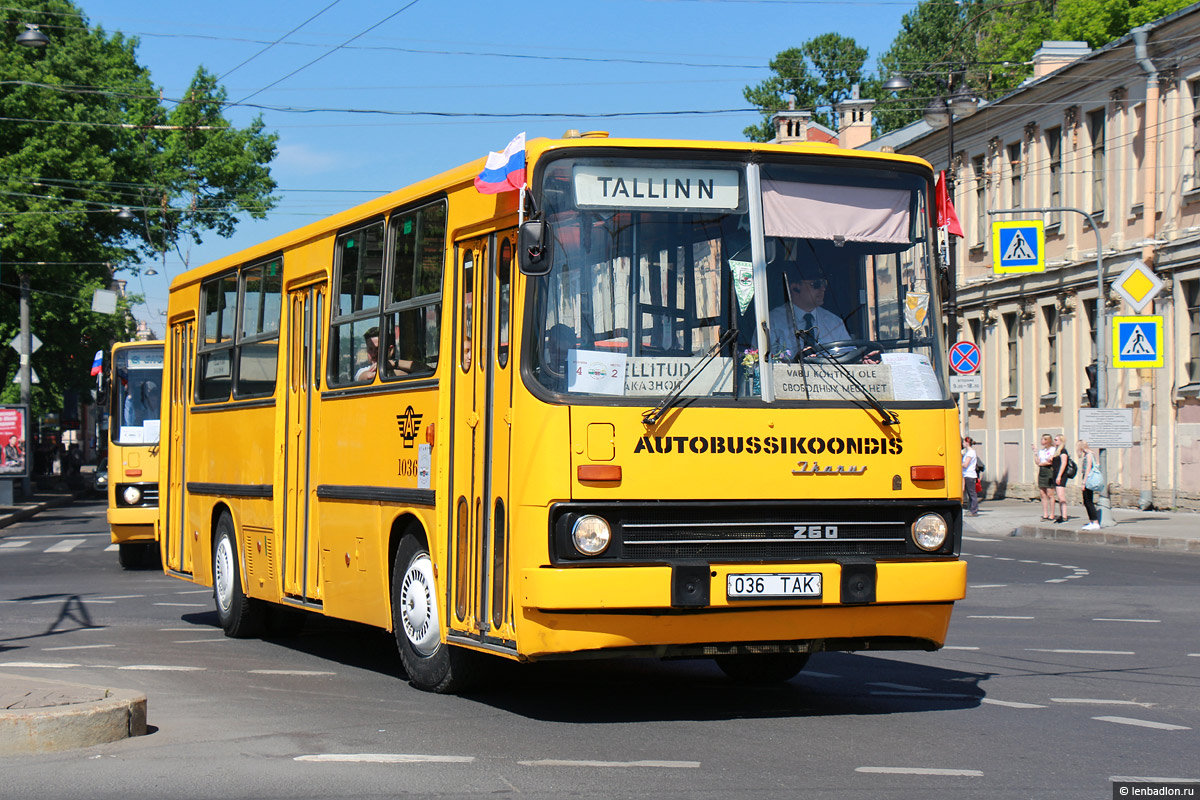 Эстония, Ikarus 260.37 № 1036; Санкт-Петербург — IV Петербургский парад ретро-транспорта 26 мая 2018 г.