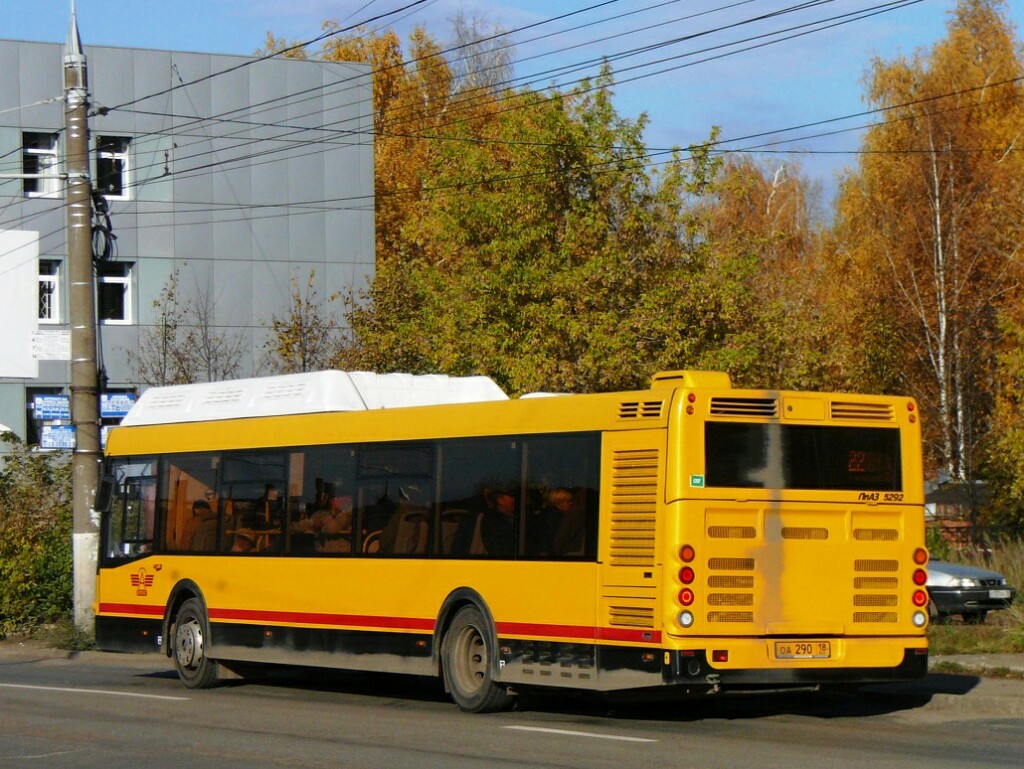 Удмуртия, ЛиАЗ-5292.67 (CNG) № ОА 290 18