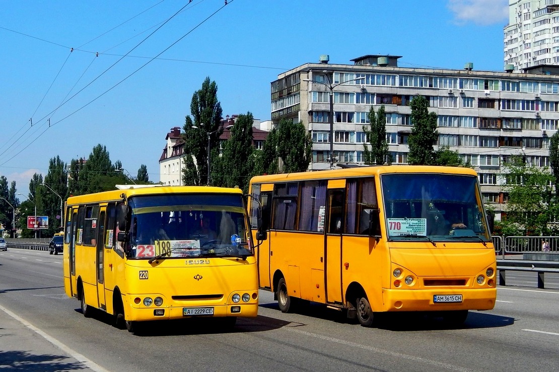 Киев, Богдан А09202 (ЛуАЗ) № 220; Киевская область, I-VAN A07A1-60 № AM 3615 CH