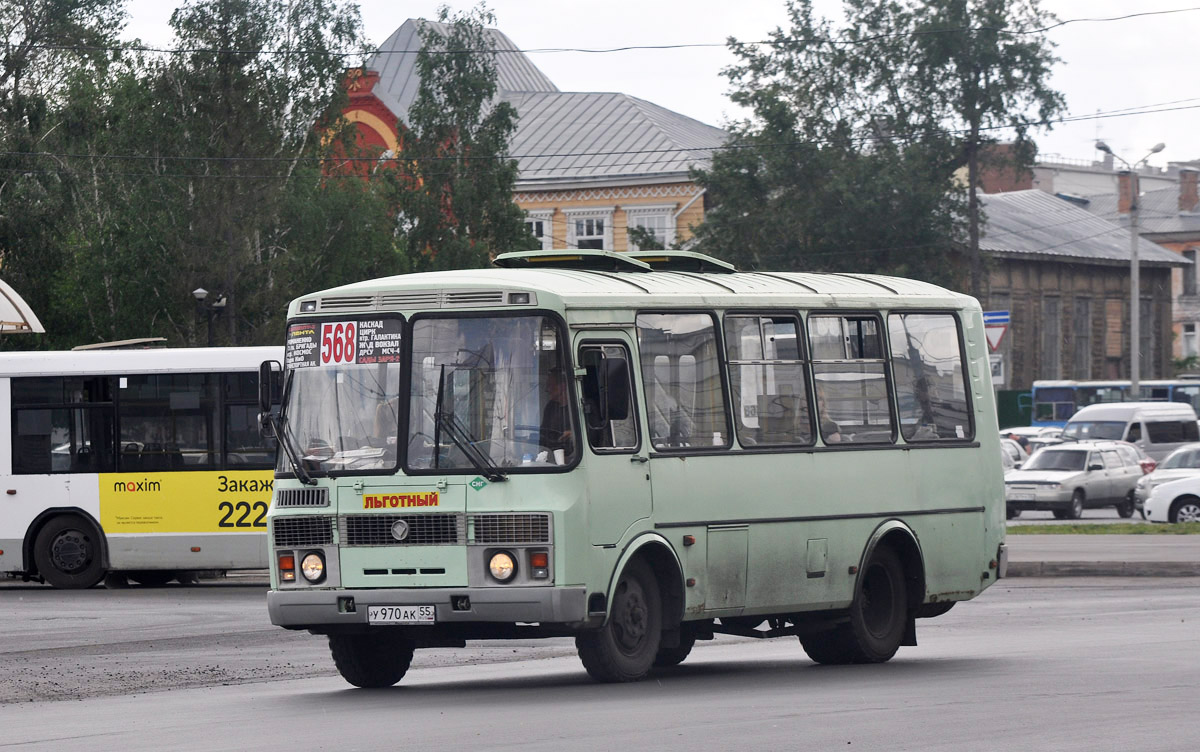 Omsk region, PAZ-32054 № У 970 АК 55