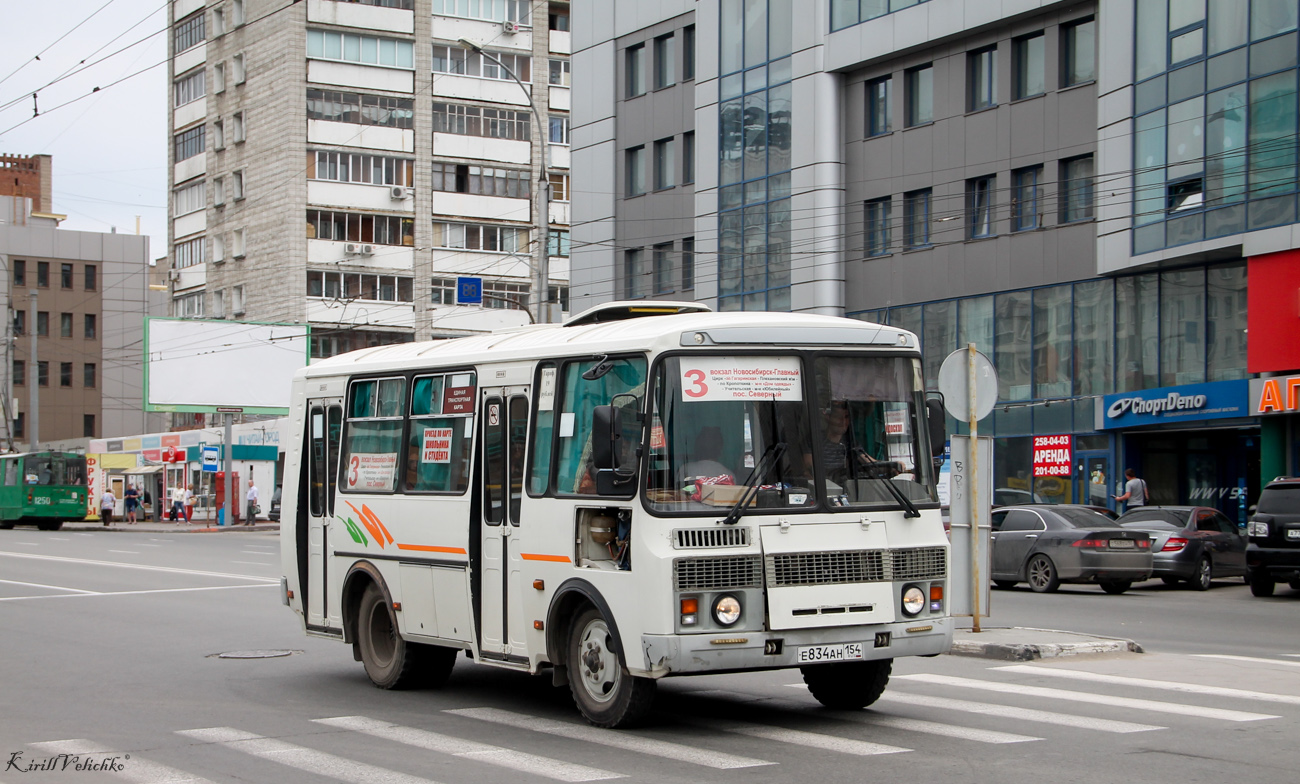 Новосибирская область, ПАЗ-32054 № Е 834 АН 154