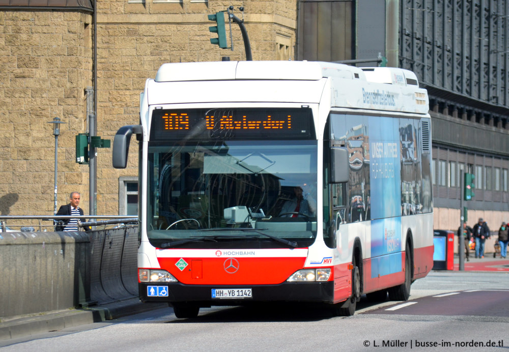 Hamburg, Mercedes-Benz O530BH Citaro FuelCell-Hybrid Nr. 1142