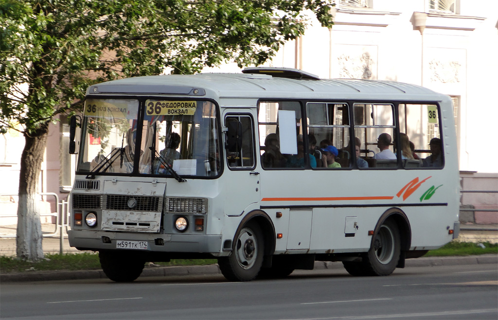 Челябинская область, ПАЗ-32054 № М 591 ТК 174