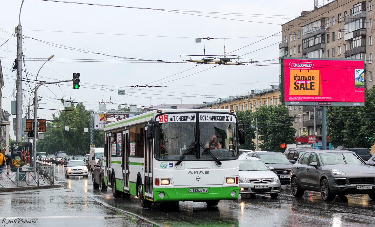 Novosibirsk region, LiAZ-5293.60 Nr. О 982 КО 154