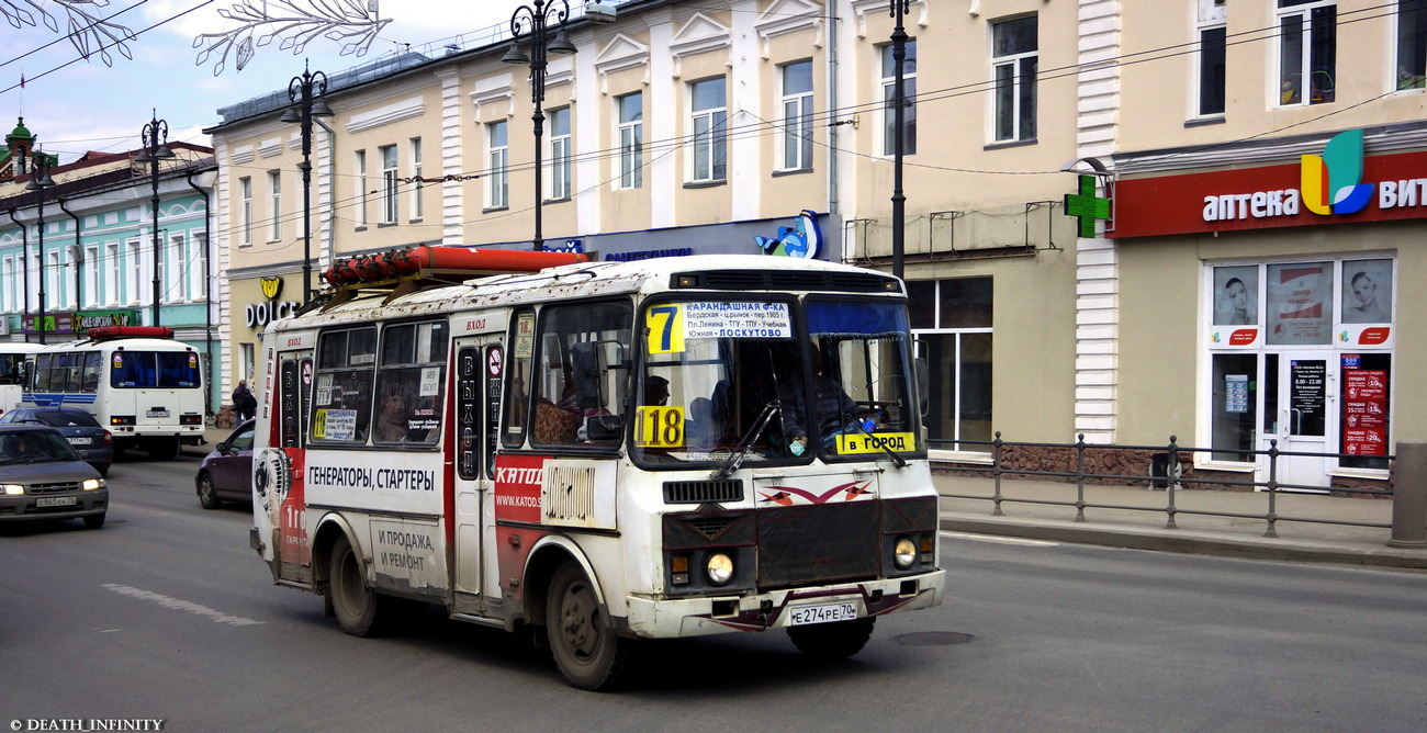 Томская область, ПАЗ-32051-110 № Е 274 РЕ 70