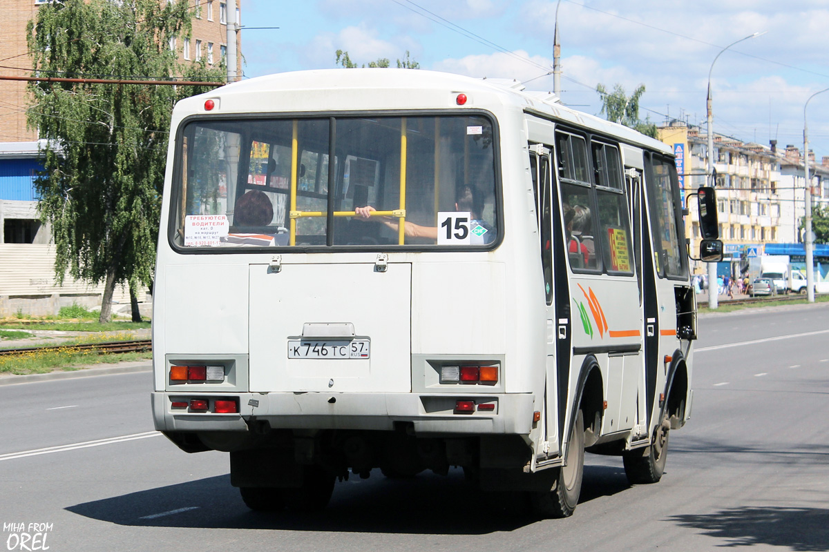 Орловская область, ПАЗ-32054 № К 746 ТС 57