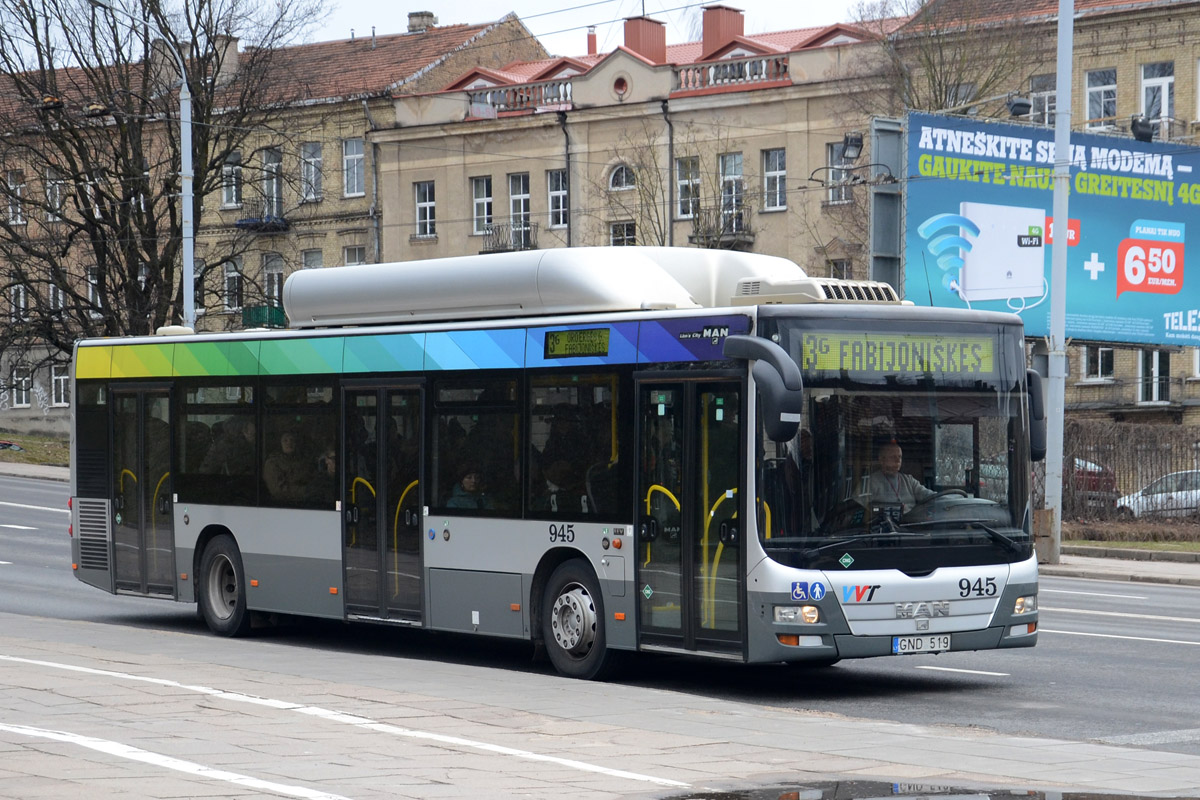 Литва, MAN A21 Lion's City NL273 CNG № 945