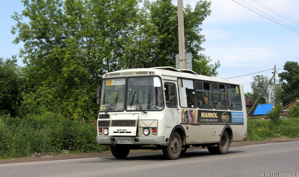 Томская область, ПАЗ-32054 № Е 082 ЕО 70