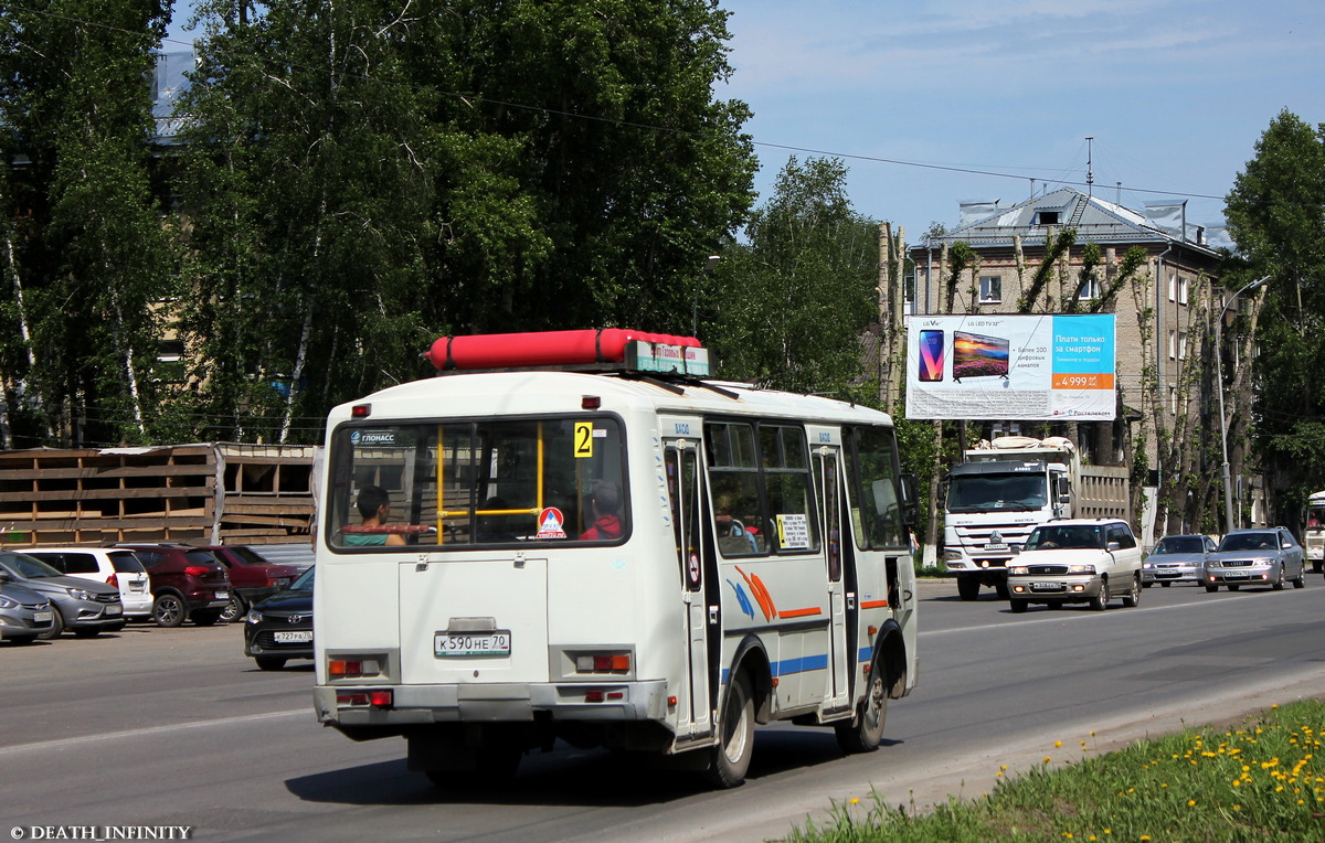 Томская область, ПАЗ-32054 № К 590 НЕ 70