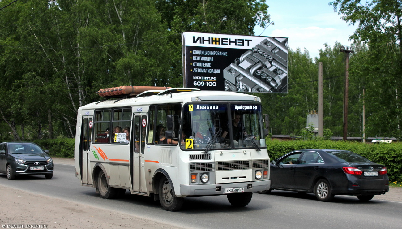 Томская область, ПАЗ-32054 № К 805 ЕР 70