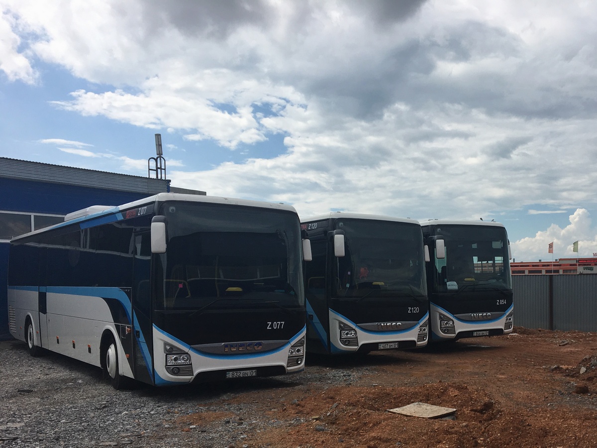 Астана, IVECO Crossway LINE 13M (СарыаркаАвтоПром) № Z077; Астана, IVECO Crossway LINE 13M (СарыаркаАвтоПром) № Z120; Астана, IVECO Crossway LINE 13M (СарыаркаАвтоПром) № Z054; Астана — Автопарки