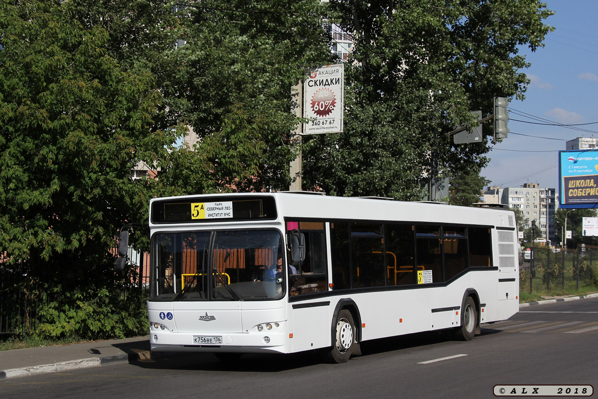 Воронежская область, МАЗ-103.585 № К 756 ВЕ 136