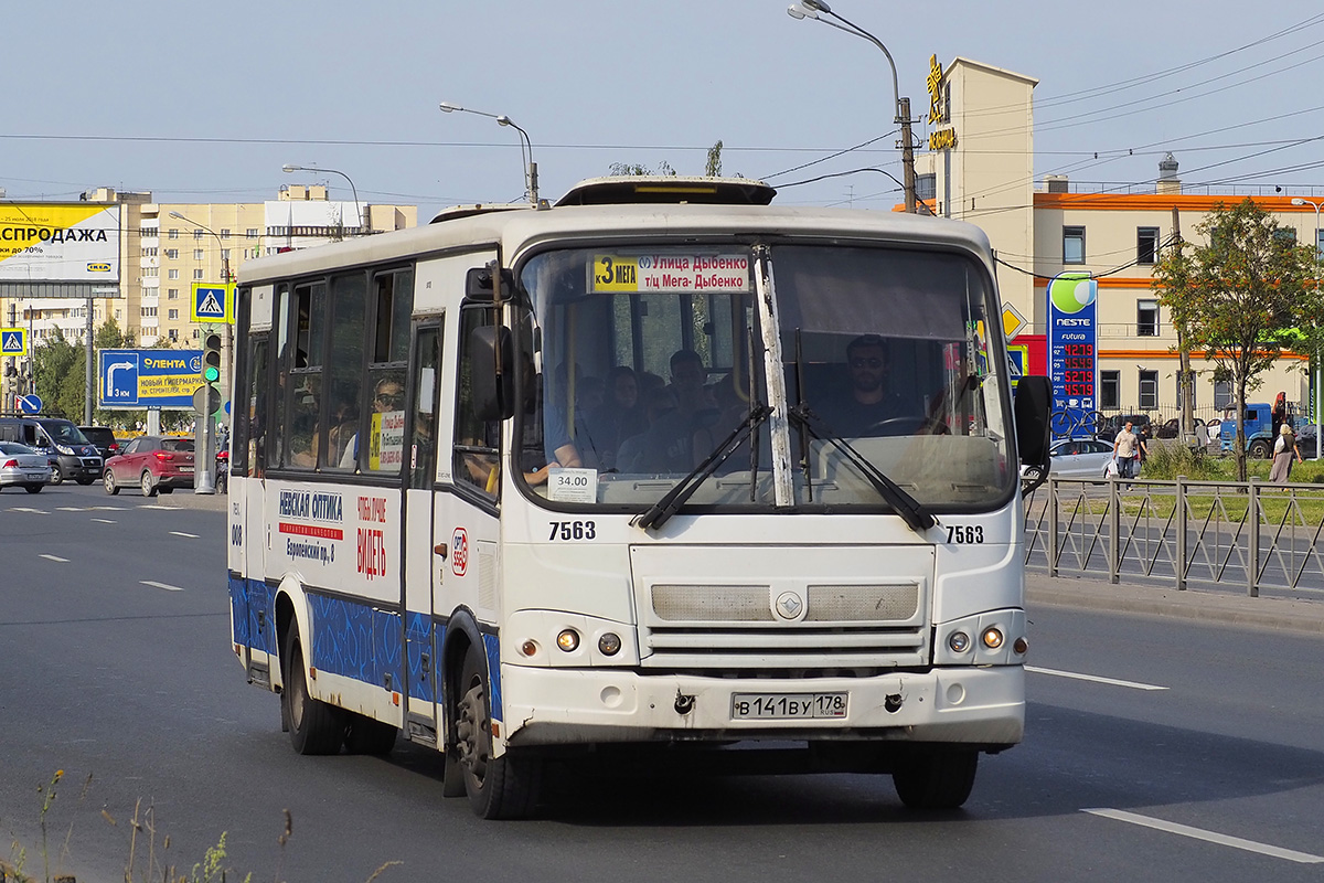 Санкт-Петербург, ПАЗ-320412-05 № 7563