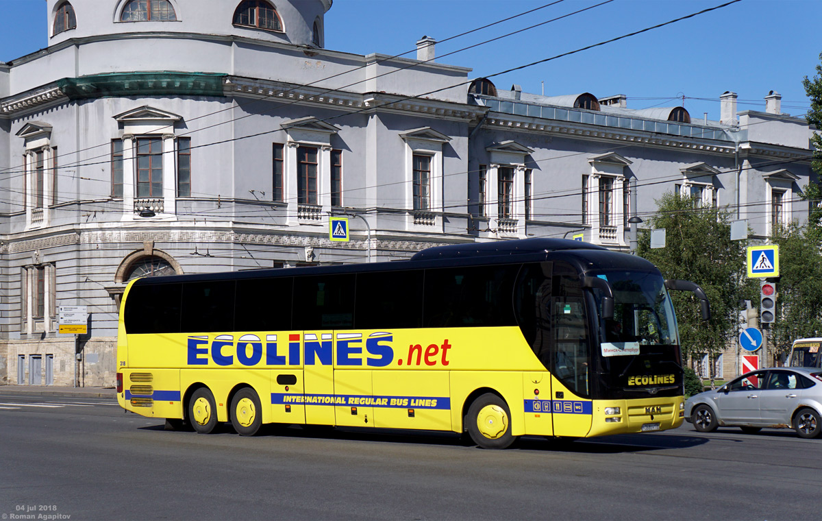 Санкт-Петербург, MAN R08 Lion's Coach L RHC444 L № 318