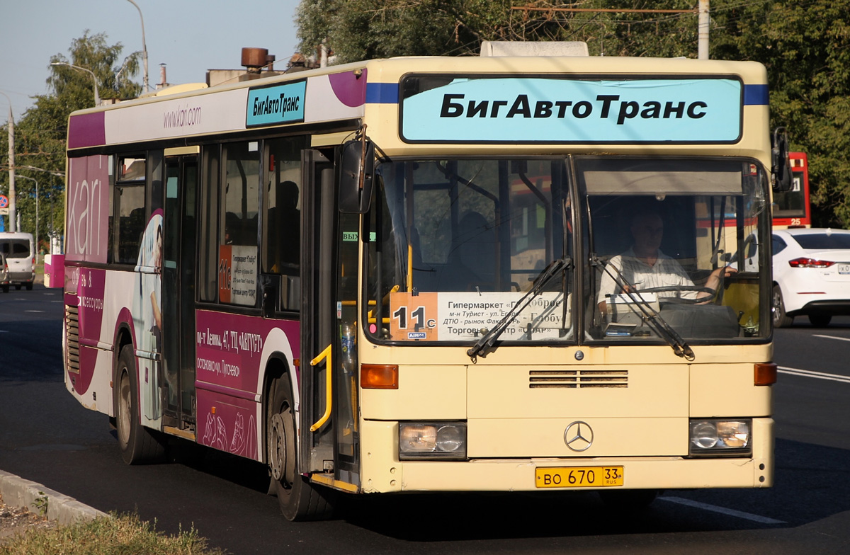 Vladimir region, Mercedes-Benz O405N2 Nr. ВО 670 33