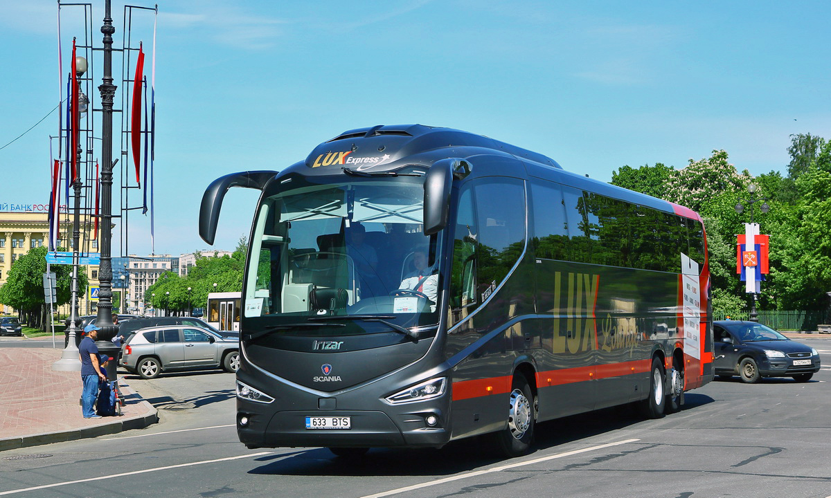 Эстония, Irizar i8 14,98 № 633 BTS; Санкт-Петербург — IV Петербургский парад ретро-транспорта 26 мая 2018 г.