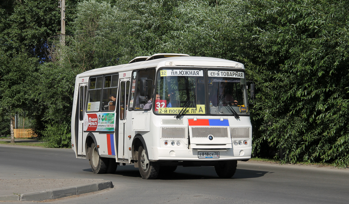 Томская область, ПАЗ-32054 № Е 818 СХ 70