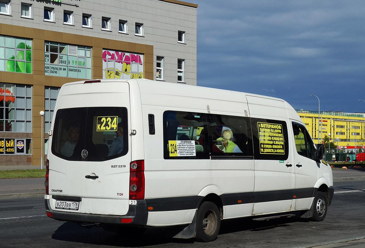 Санкт-Петербург, БТД-2219 (Volkswagen Crafter) № В 203 ВВ 178